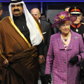 Sheikh Hamad and Queen Elizabeth II at South Hook