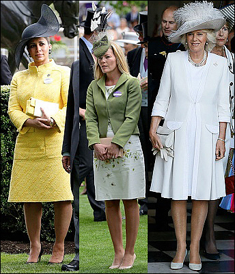 (L-R) Princess Haya,  Autumn Phillips and The Duchess of Cornwall.