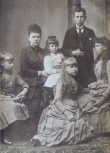 Princess Alexandra as a child with her mother and siblings; copyright expired